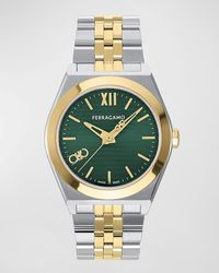 Ferragamo - Vega New Two-Tone Bracelet Watch, 40Mm - Lyst
