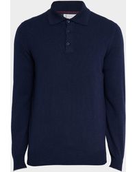 Brunello Cucinelli - Premium Cashmere Polo Sweater - Lyst