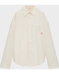 Loewe - Apos;S Embroidered Anagram Pocket Button-Down Shirt - Lyst