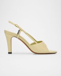 Miu Miu - Ayer Snake Slingback Sandals - Lyst