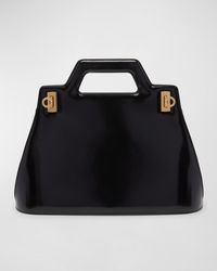 Ferragamo - Wanda Gancini Medium Leather Top-Handle Bag - Lyst