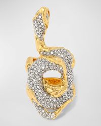 Alexis - Serpent Crystal Pave Ring - Lyst