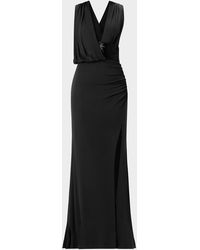 Hervé Léger - The Lucille Draped Sequin-Embellished Gown - Lyst