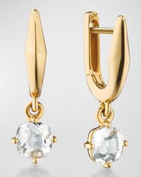 Monica Rich Kosann - 18K Points North Drop Earrings With Rock Crystals - Lyst