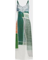 Jason Wu - X Robert Rauschenberg Platter-Print Midi Slip Dress - Lyst