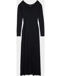 Balenciaga - Off Shoulder V Neck Dress - Lyst