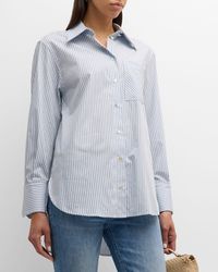 Marella - Ignazio Striped Button-Down Cotton Poplin Shirt - Lyst
