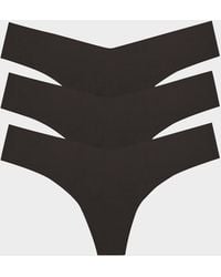 Commando - Classic Low-Rise Microfiber Thongs, Pack Of 3 - Lyst
