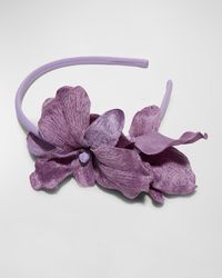 Lele Sadoughi - Blair Velvet Orchid Headband - Lyst