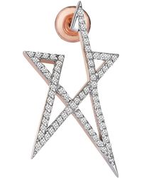 Kismet by Milka - Struck Star Small 14K Doodle Single Stud Earring - Lyst
