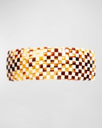 France Luxe - Checkered Rectangle Volume Barrette - Lyst