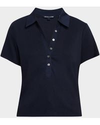 Veronica Beard - Kearney Short-Sleeve Polo Tee - Lyst