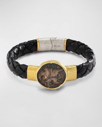 Jorge Adeler - Athena Coin Braided Leather Bracelet - Lyst