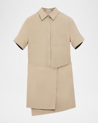 Loewe - Wrapped Short-Sleeve Shirtdress - Lyst