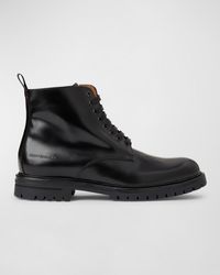 Bruno Magli - Griffin Leather Lace-Up Boots - Lyst