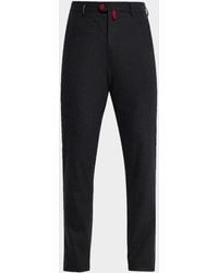 Kiton - Apos;S Wool Flannel Slim Flat-Front Pants - Lyst