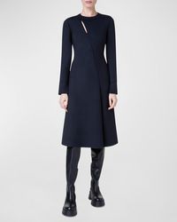 Akris - Neoprene Midi Dress With Front Zip Detail - Lyst