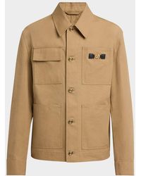Versace - Canvas Medusa-Biggie Shirt Jacket - Lyst