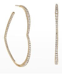 Lana Jewelry - Flawless Large Graduating Diamond Heart Hoop Earrings - Lyst