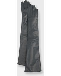 Portolano - Long Cashmere-Lined Leather Gloves - Lyst