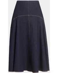 Jacquemus - La Jupe Triangle De-Nîmes Denim Midi-Skirt - Lyst
