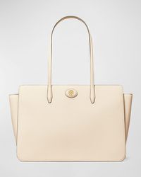 Tory Burch - Robinson Pebbled Leather Tote Bag - Lyst