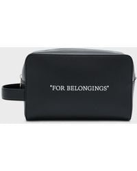 Off-White c/o Virgil Abloh - Quote Bookish Leather Toiletry Pouch - Lyst
