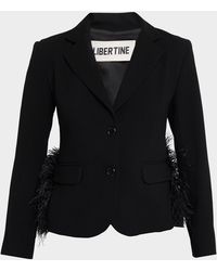 Libertine - Feathered Single-Breasted Jacket - Lyst