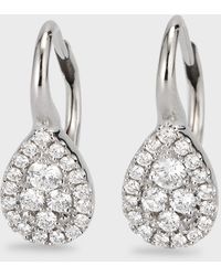 Frederic Sage - 18k White Gold Small Firenze Ii Diamond Earrings - Lyst