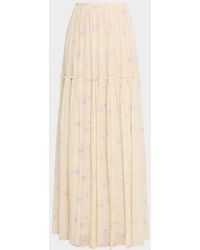 LoveShackFancy - Positano Floral Maxi Skirt - Lyst