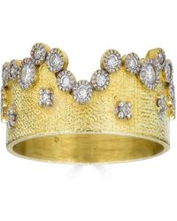 Tanya Farah - 18K Royal Couture Diamond Bezel Crown Ring - Lyst