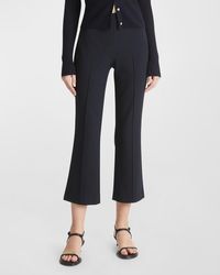 Vince - Mid-Rise Pintuck Crop Flare Pants - Lyst