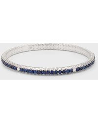 Zydo - 18k White Gold Bracelet With Blue Sapphires And White Diamonds - Lyst