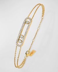Messika - Move Classic Pave 18k Yellow Gold Bracelet - Lyst