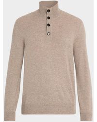 Brioni - Apos;S Cashmere Knit Mock Neck Half-Placket Sweater - Lyst