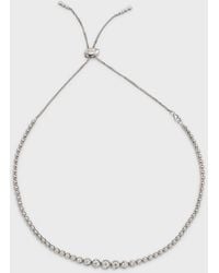 Cassidy Diamonds - 18k White Gold Diamond Bezel Necklace - Lyst