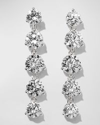 Memoire - 18k White Gold Lena Diamond Drop Earrings - Lyst