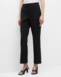 St. John - Straight-Leg Ankle Stretch Crepe Suiting Pants - Lyst