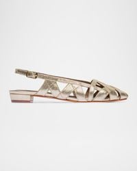 Bernardo - Glinda Woven Leather Slingback Ballerina Flats - Lyst