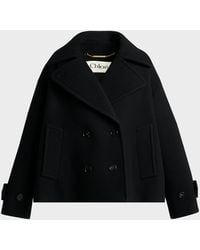 Chloé - Double-Breasted Wool Peacoat - Lyst