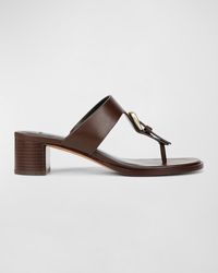 Vince - Aubrey Leather Buckle Thong Slide Sandals - Lyst