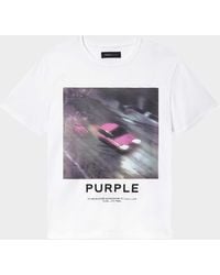 Purple - Short-Sleeve Jersey Tee - Lyst