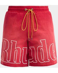 Rhude - Apos;S Washed Logo Track Shorts - Lyst