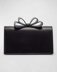 Mach & Mach - La Cadeau Small Bow Leather Clutch Bag - Lyst
