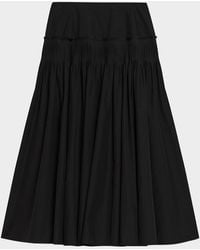 Theory - High-Rise Yoke Skirt - Lyst