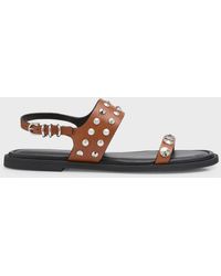 Rag & Bone - Geo Stud Leather Slingback Sandals - Lyst
