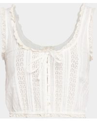 LoveShackFancy - Blyss Cotton Sleeveless Top - Lyst