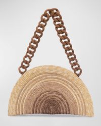 Eugenia Kim - Luna Ombre Straw Chain Clutch Bag - Lyst