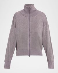 Brunello Cucinelli - Sparkly Zip Jacket - Lyst
