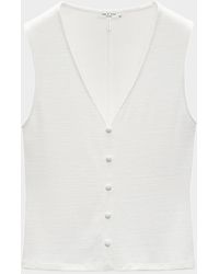 Rag & Bone - The Knit Button-Up Tank Top - Lyst